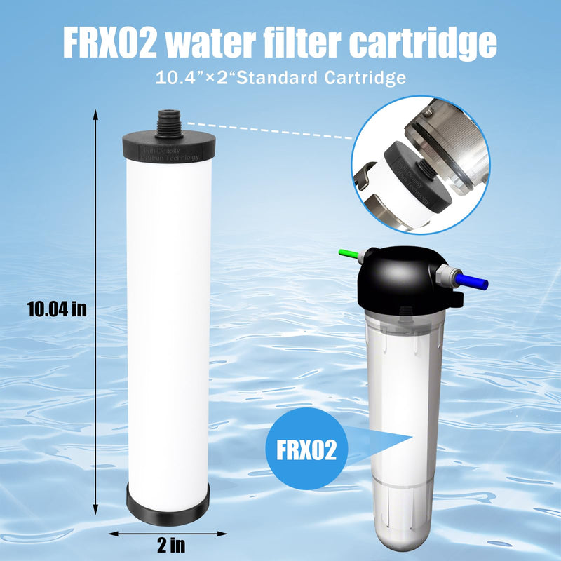FRX02 UltraCarb Water Filter for Franke Triflow & FilterFlow System | Ceramic Drinking Water Filter Cartridge Helps Reduce Chlorine, Sediment & Improve Water Taste