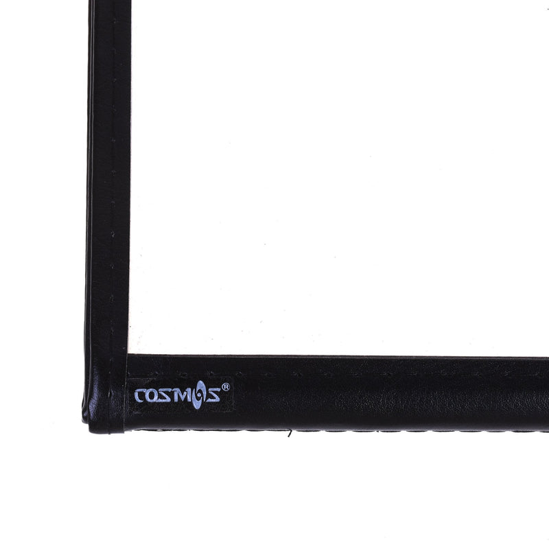 Cosmos Restaurant Menu Covers Book for Bar Cafe Kitchen - Restaurant Menu Holder Menu Folder Fits A4 Size Paper, 4 Pages 8 Views, Transparent Vinyl with Black Stitched Edge