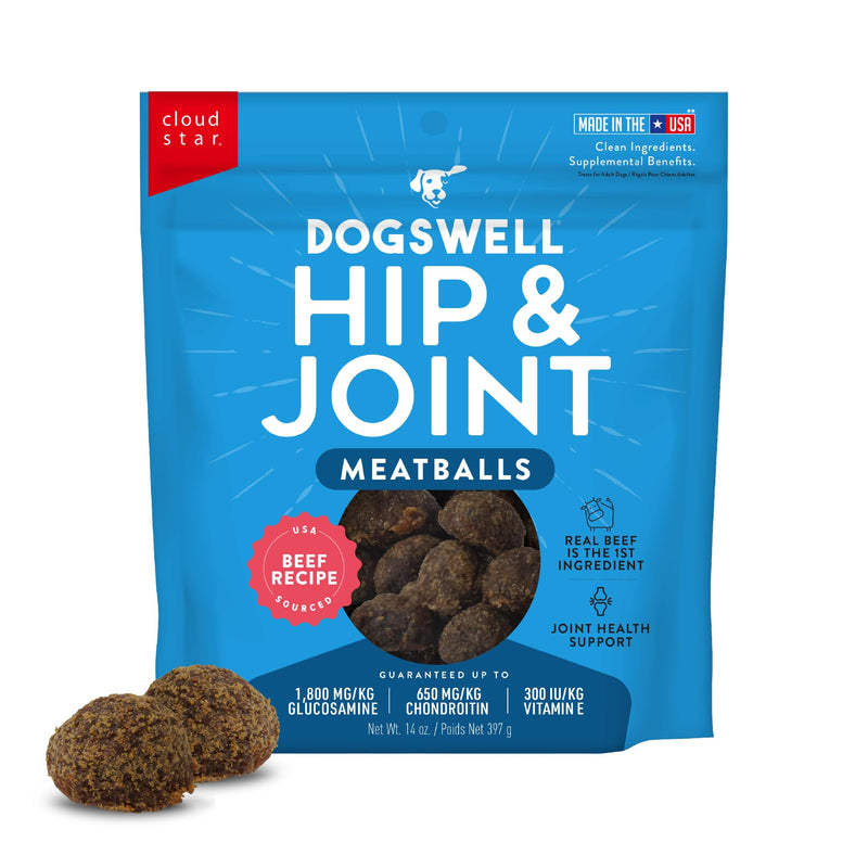 Dogswell Hip & Joint Beef Recipe Meatballs - 14 oz. 14 Ounce (Pack of 1)
