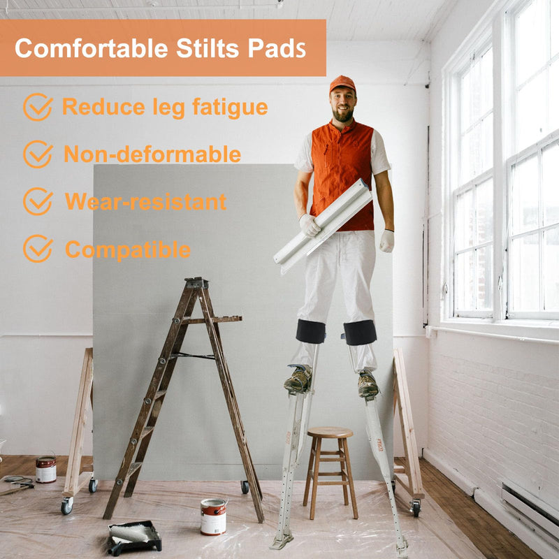 1 Pair Drywall Stilt Straps, Comfort Padded Wide Stilt Straps to Relieve Pressure, Stilt Leg Straps Work with Various Brands of Stilts