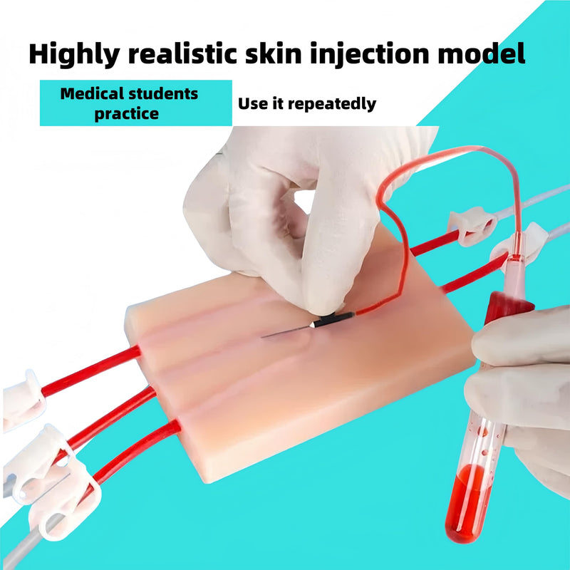 Aylashine IV Insertion/Injection Training pad, simulates Skin Texture and Veins，for Nurses, Doctors, and Students Training White
