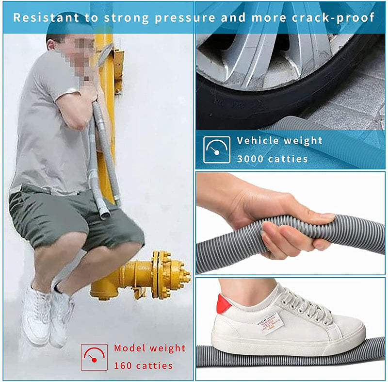 16.4ft Washing Machine Drain Hose, Universal Drain Hose Extension Kit for Washer, Dishwasher, Flexible Discharge Hose for LG/GE/Samsung, Fit up to 1-1/2 Inch Drain Outlets (16.4)