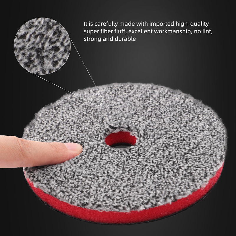 SPTA 5"(125MM) Microfiber Cutting Pads, 3PCS Soft Microfiber Wax Removal Pad, Detailing Wax Applicator Pad, for Waxing and Polishing&Scratch and Vortex Removal, Ultrafine Fiber Gray 5 Inch Sets