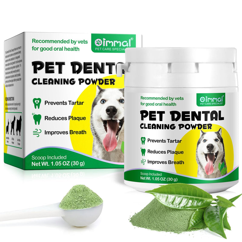 Teeth Cleaning Powder for Dogs, Dog Breath Freshener, Dental Powder for Dogs Teeth with Probiotics Help Reduce Bad Breath, Plaque Tartar Remover, Dog Teeth Powder for Small, Medium, Large Dogs 30g 1.06 Ounce (Pack of 1)