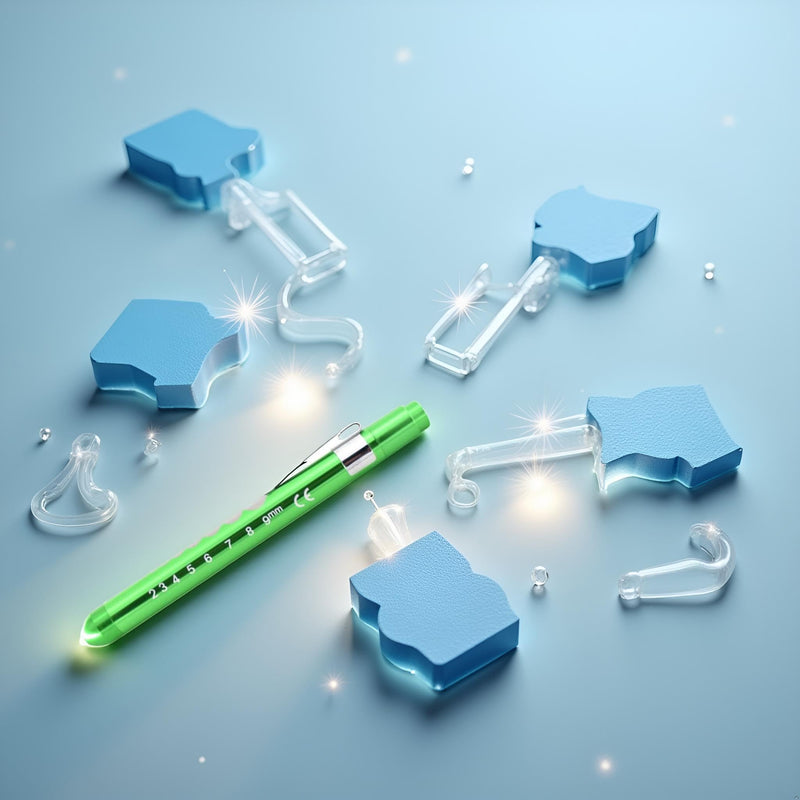Green Pen Light with Pupil Gauge LED Penlight for Nurses Doctors, Reusable Medical Penlight for Nursing Students Doctors Medical Pen Lights Diagnostics and Screening Professional Medical Supplies