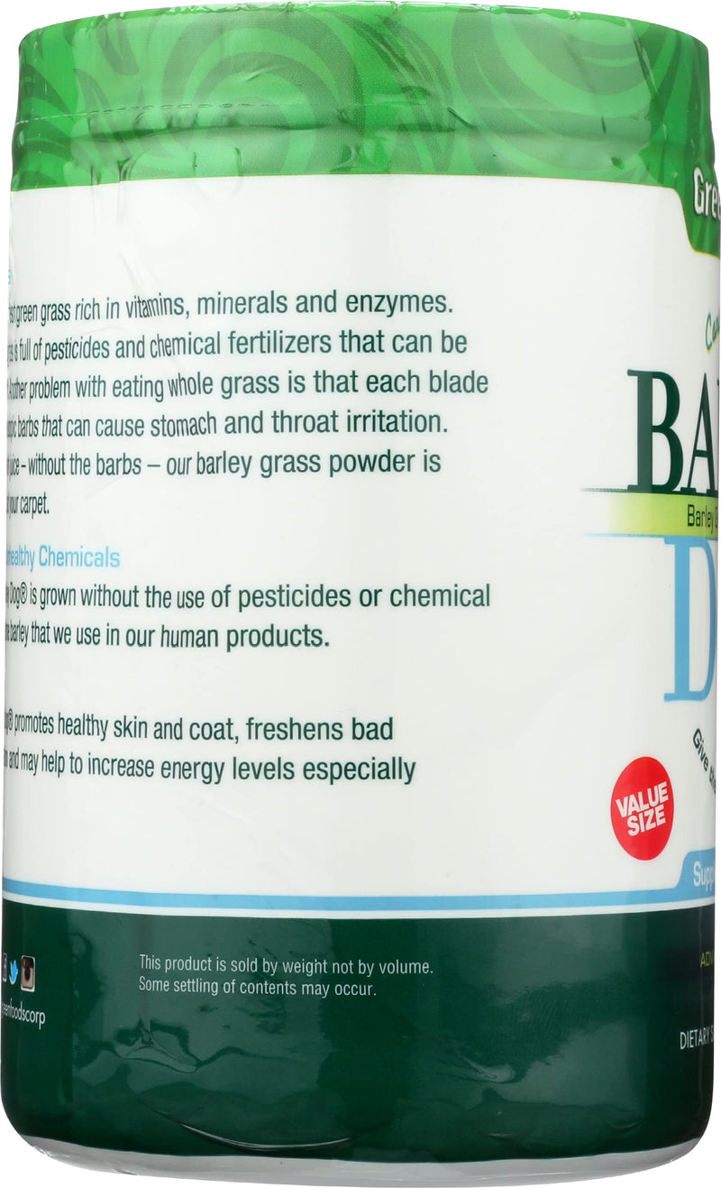 Green Foods Corporation Barley Dog Canine Formula, 11oz - PawsPlanet Australia