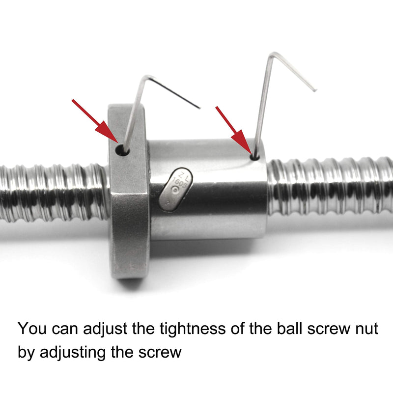 Ball Screw SFU1605 (Diameter 16mm Pitch 5mm) Length 300mm with Metal Ball Screw Nut for CNC Machine Parts(300mm)