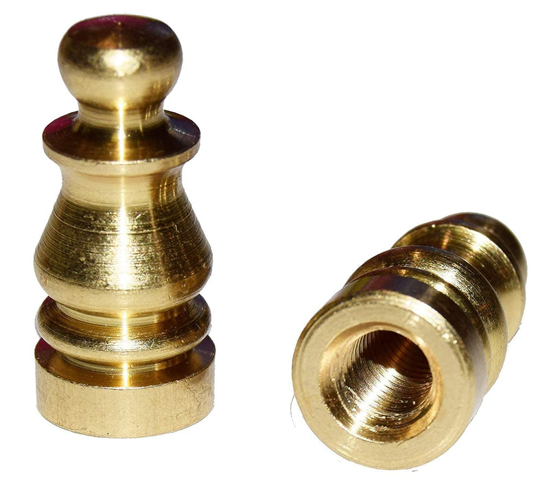 Creative Hobbies® ELY505 Solid Brass Finial for Lamp Shades, 1 Inch Tall -Pack of 2 Pkg/2