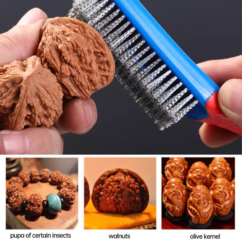 Wire Brushes for Cleaning,Stainless Steel Brush Wire Metal Brushes for Cleaning Rust Paint Removal Scrubbing(2 PCS)
