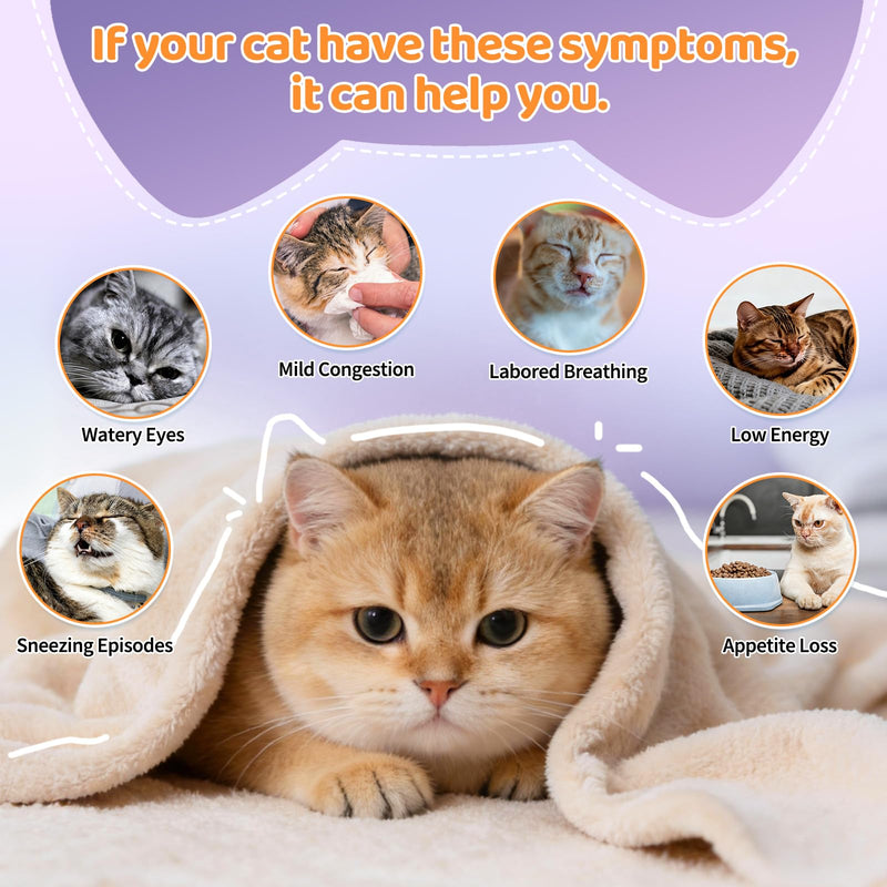 Cat Vitamins & Lysine for Cats, Cat Multivitamin & Immune Support Treats with Taurine, Colostrum, Omega-3 for Skin, Digestion, Respiratory & Daily Wellness, Chicken & Krill Flavor