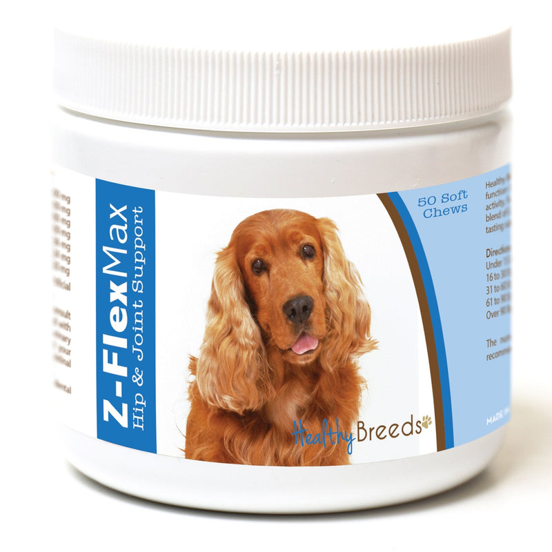 Healthy Breeds Cocker Spaniel Z-Flex Max Hip and Joint Soft Chews 50 Count 50 Ct