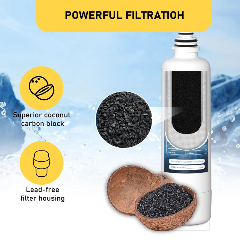 Water Filter Replacement Compatible with Bosch Ultra Clarity Pro BORPLFTR50, BORPLFTR55, 12033030, 12028325, 11025825, 11032531, B36CT80SNS, B36CL80ENS, WFC100MF, WFS200MF, RA450022 Pack of 3