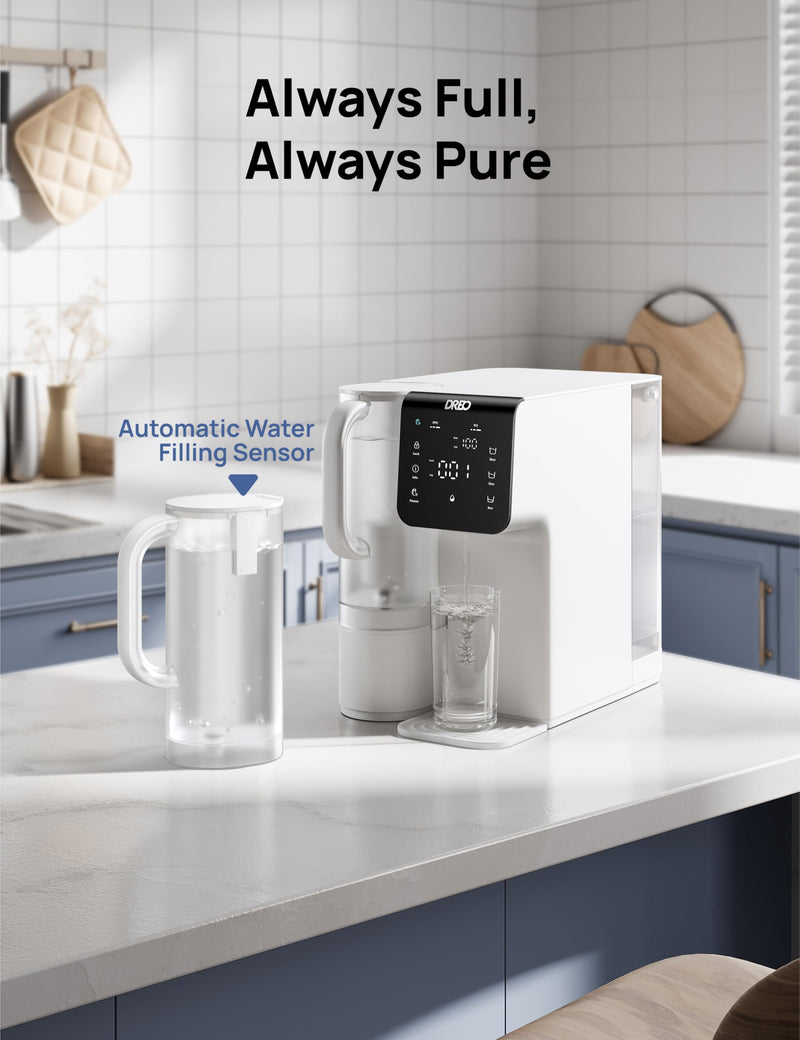 DREO Reverse Osmosis Water Filter Countertop Water Pure Pitcher, Potable Pitcher for WF511 Water Purifier, 1.5L