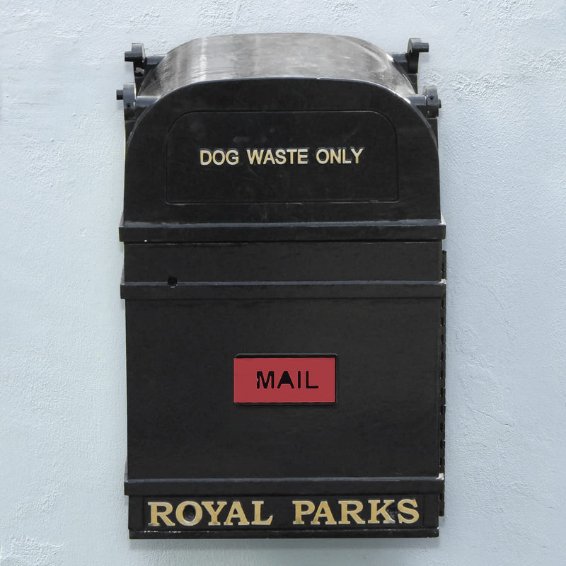 superbobi Mailbox Flag Front Mount Brick Stone Mailbox Stylish Replacement 4" x 2" x 0.5" (Black) Black