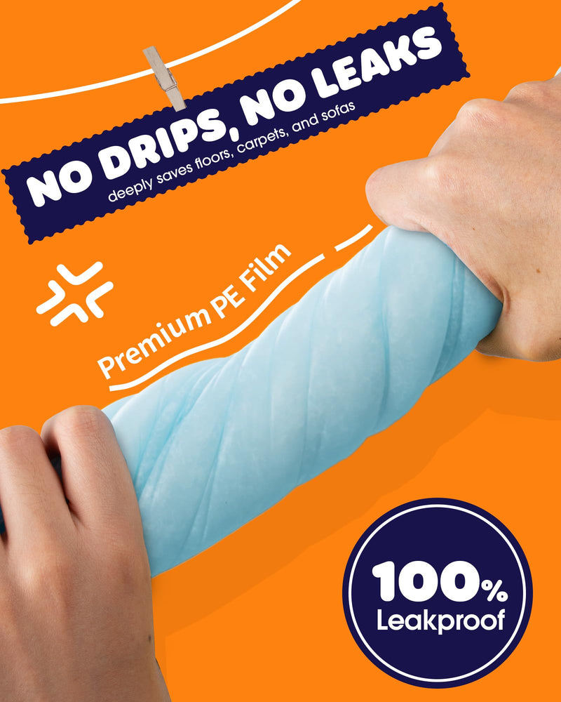 Puppy Pads - Super Absorbent & Spill-Proof Pee Pads for Dogs with 6-Layer Material, Quick-Dry & Hassle-Free Potty Pads for Floors, Furniture, Vehicle, 22" × 22", 100 Packs 22" × 22" - 100 Packs