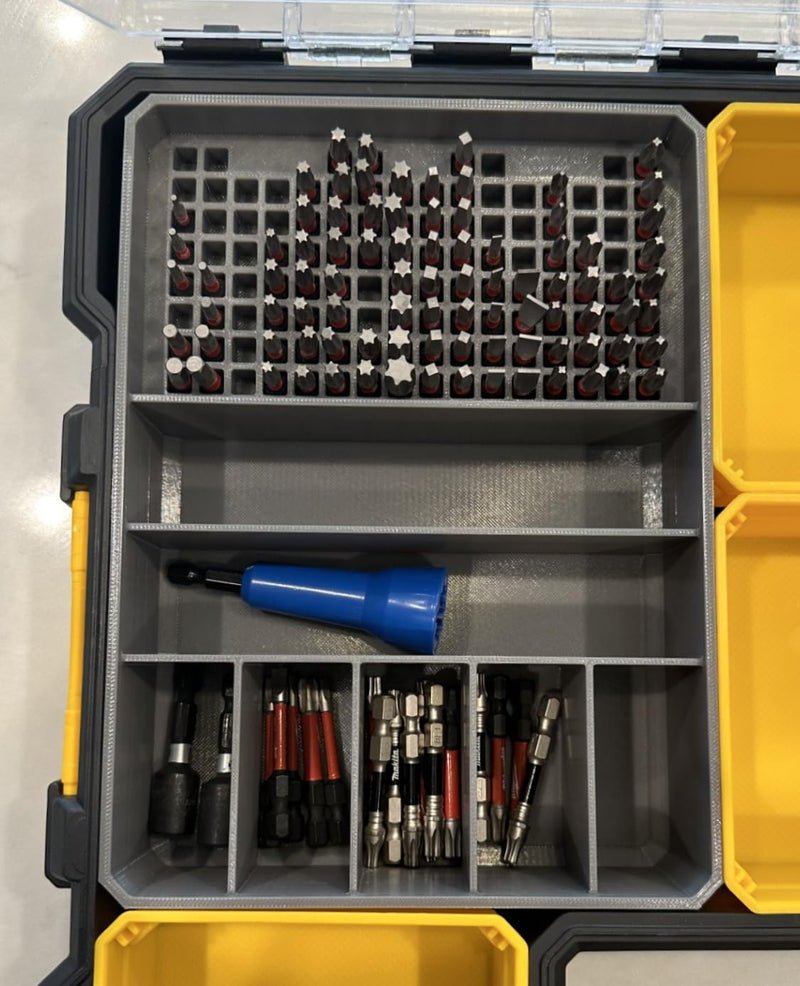 GarageInOrder Impact Bit Organizer for Dewalt Pro Organizer (Black) Black
