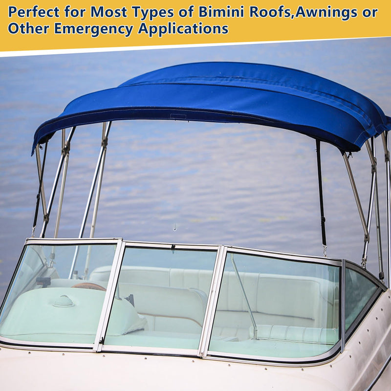 ORLANG Bimini Top Straps with Heavy Duty Stainless Steel Double Snap Hook,Bimini Straps for Boats Adjustable 33.5"- 60",Marine Awning Webbing Straps,Boat Canopy Nylon Straps 4 Pack