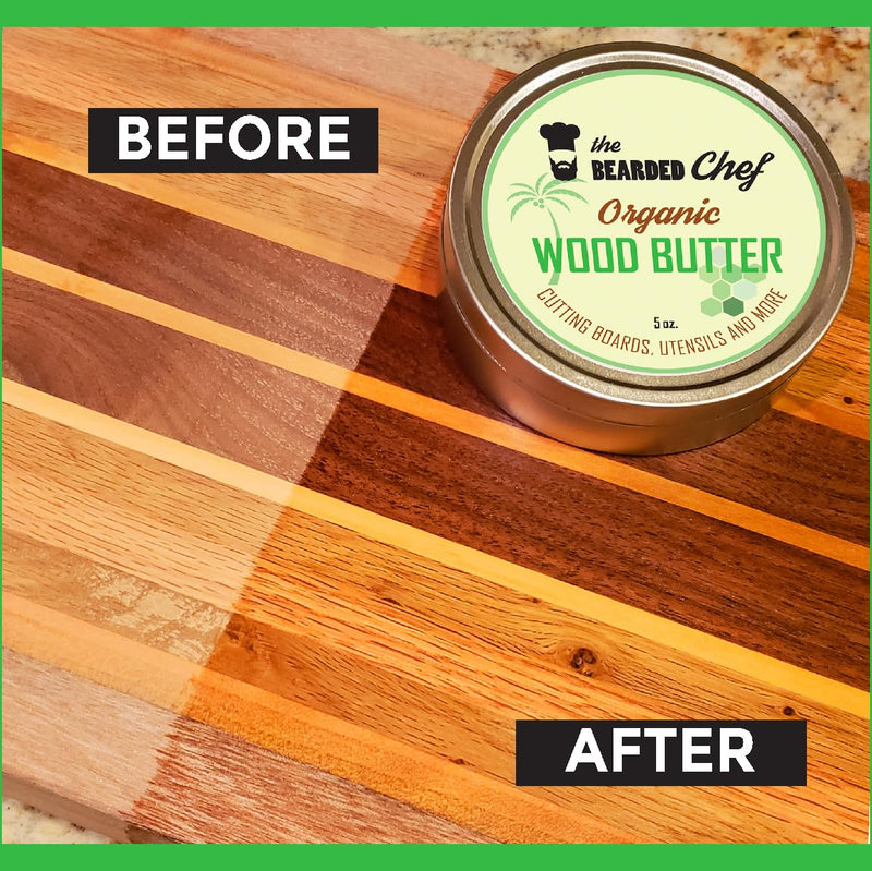 Organic Wood Butter - 5 oz. - Butcher Blocks, Cutting Boards, and Utensils - The Bearded Chef - Veteran Owned