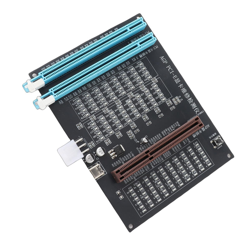 Computer Accessory Graphics Card Tester with Light,AGP PCI E Double Purpose Display Video Graphics Card Tester for Computer Accessory