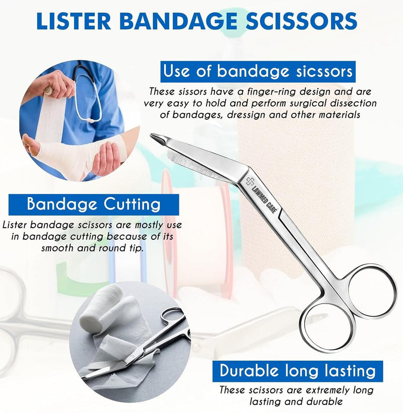 Medical Scissors - EMT and Trauma Shears - 5.5 Inch Nursing and Surgical Scissors - Stainless Steel Bandage Scissors for Nurses 5.5"