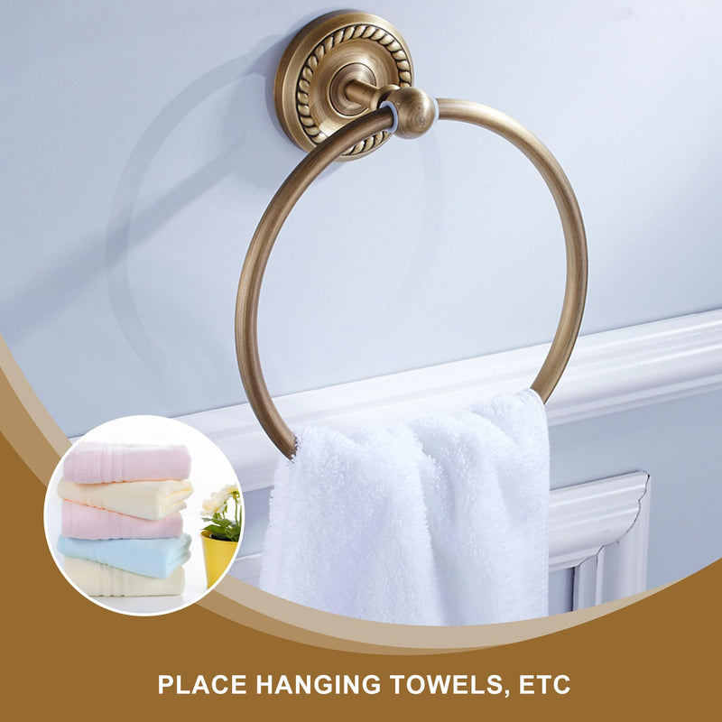 Antique Bronze Towel Ring for Bathroom Hand Towel Holder Wall Mounted