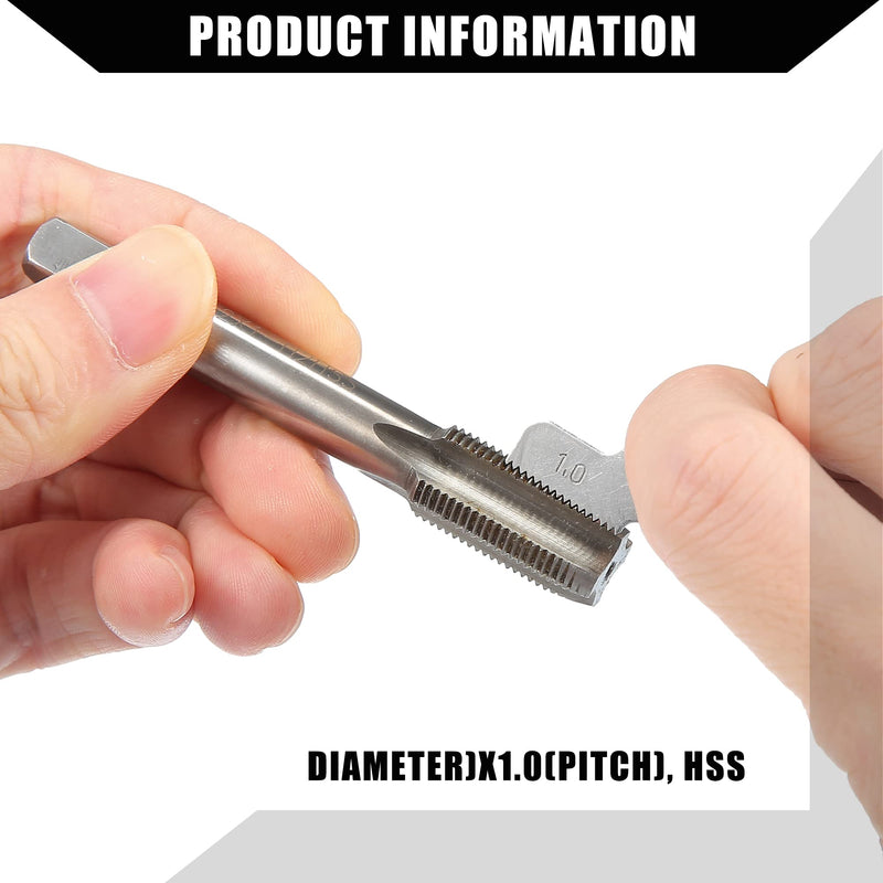 Outer/Universal Spark Plug Thread Repair Tools with M10x1.0 Inner Thread Inserts and M12x1.0 Tap/Durable/Metal / 1 Set/Gold Tone