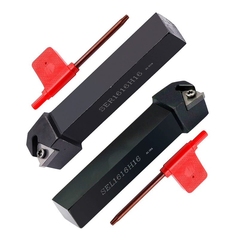 5/8" SER1616H16 SEL1616H16 Lathe Holder Tool with 20pcs 16ER/IR AG60,Pack of 26