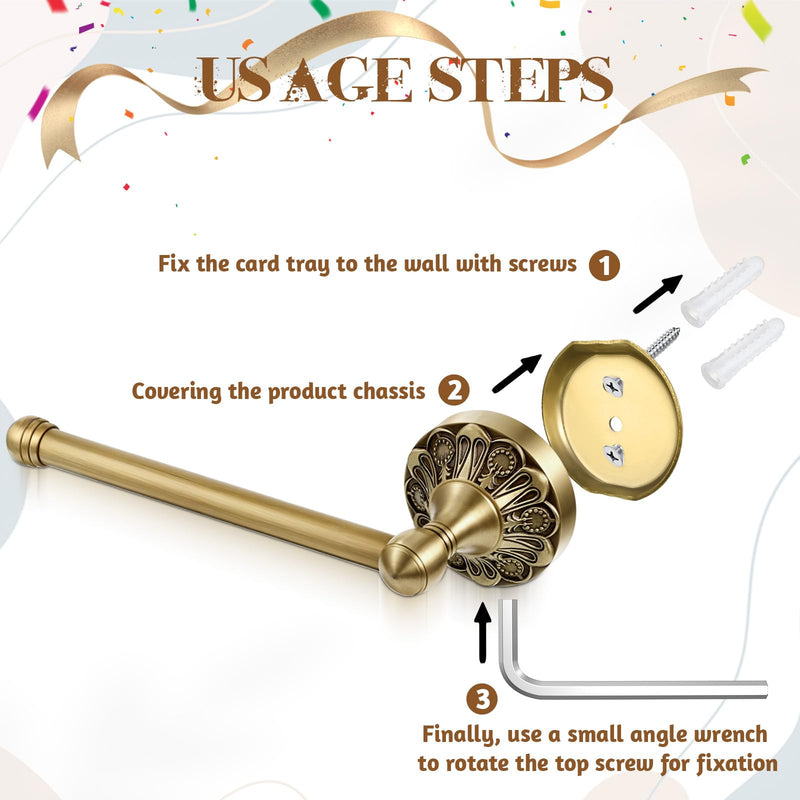 2 Pcs Antique Brass Toilet Paper Holder Set, Retro Oval Hand Towel Holder & Tissue Roll Paper Hanger Wall Mounted Vintage Bathroom Hardware Accessories for Home and Hotel