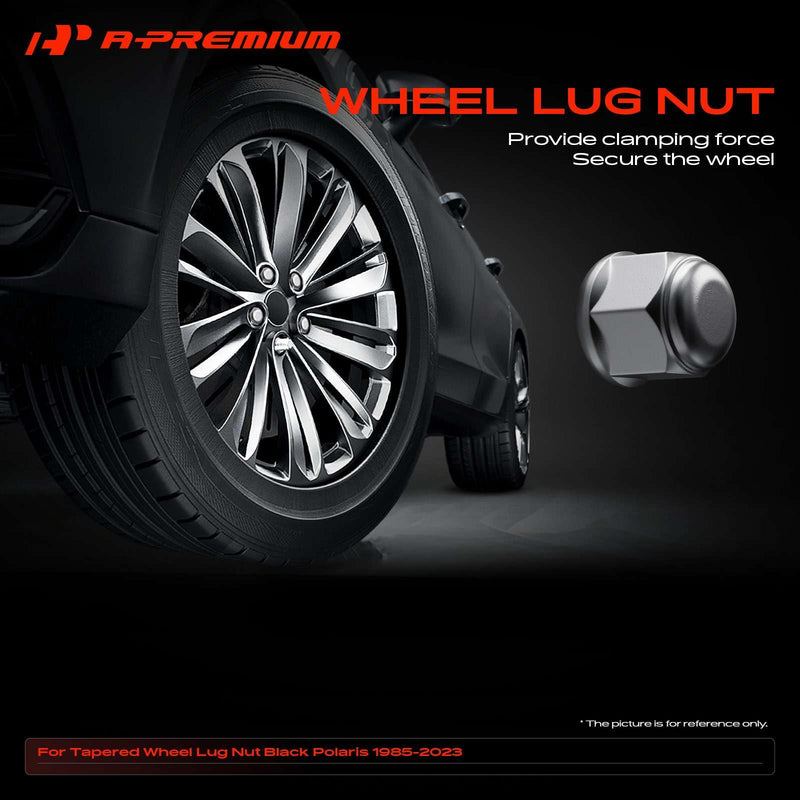 A-Premium 16-PC 3/8"-24 Wheel Lug Nuts Compatible with Polaris ATV Models 1985-2023 - RZR 4 XP 900, Ranger Crew 570, Sportsman 450, Trail Boss 330, Xplorer 300, Magnum, Scrambler & More, Front & Rear