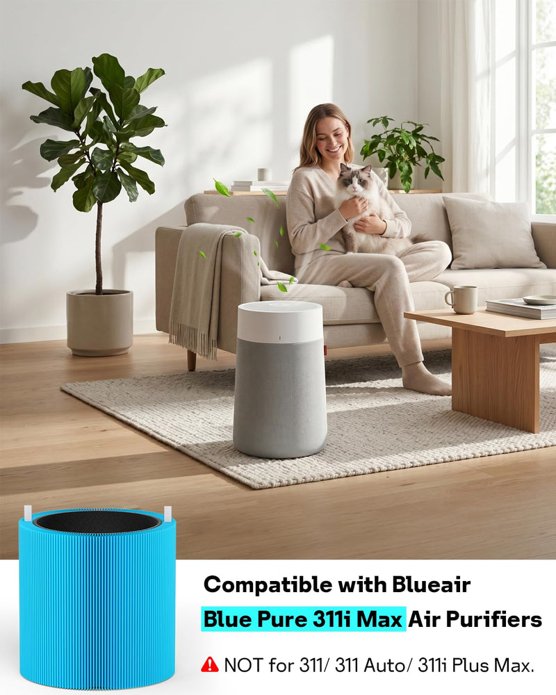 Leemone Blue Pure 311i Max AllergenBlock Replacement Filter, 2 Pack