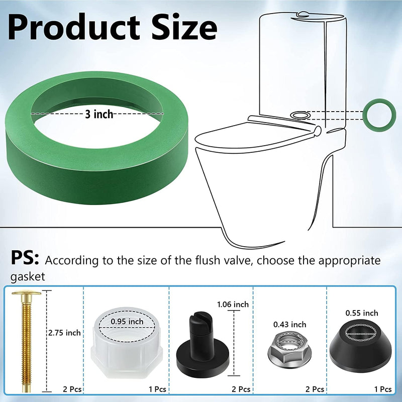 3'' Toilet Flange Tank to Bowl Coupling Kit AS738756-0070A | 3 Inch Flush Valve Opening Tanks