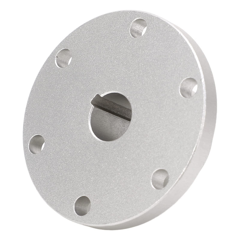 Oumefar 1/2in RC Key Hub Shaft Coupling Aluminum Alloy High Strength Motor Shaft Coupler Silver