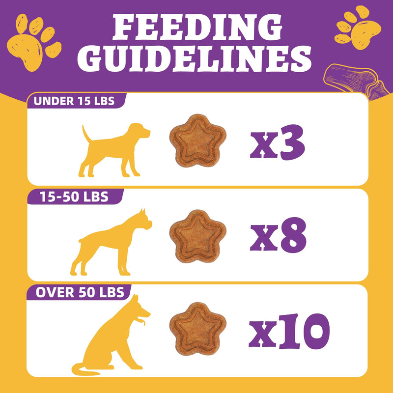 Just Try 15 OZ Glucosamine Dog Treats Joint Support for Dogs Hip and Joint Health Mobility Supplement Puppy Training Treats Healthy Dog Treats