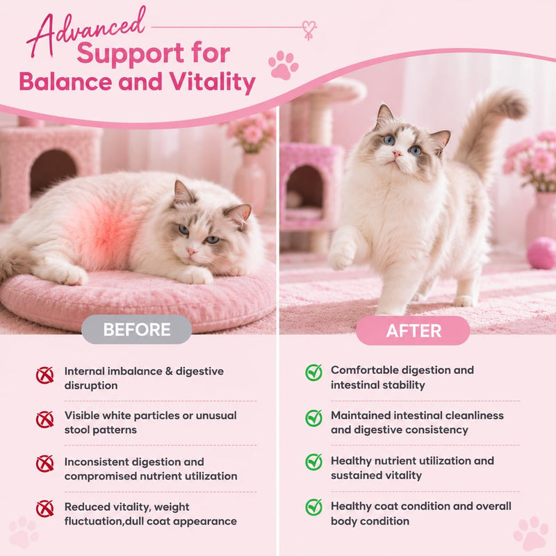 Tapeworm Solution for Cats and Kittens, Say Goodbye to Tapeworms in Cats and Kittens, Rapid Absorption, 48 Tablets