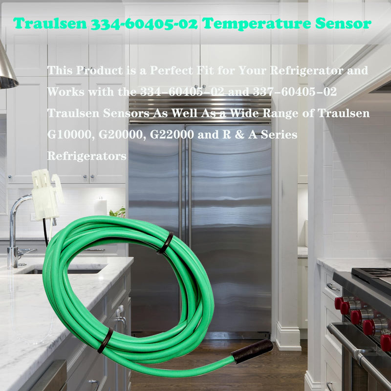 334-60405-02 74 Inch Green Coil Traulsen Temperature Sensor Probe（2PCS） | 337-60405-02 Replacement with Traulsen G1000, G2000, G22000 Refrigerator Cabinet 1 Year Replacement Service Easy to Install