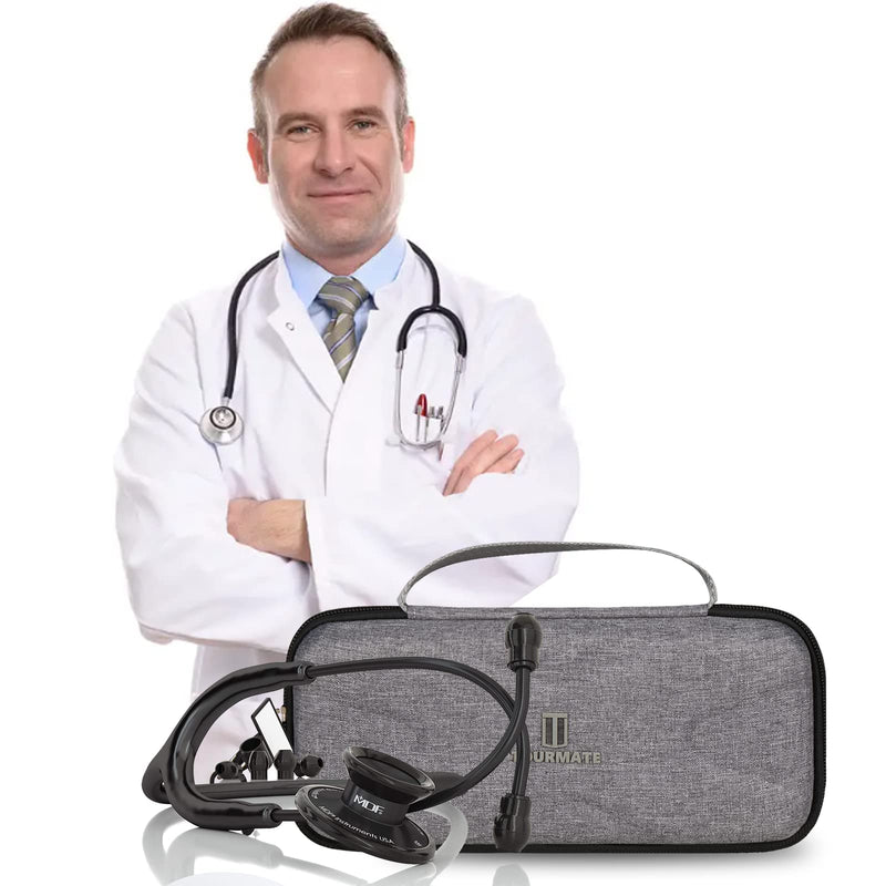Hard Stethoscope Case for 3M Littmann Classic III/Lightweight II S.E. /Cardiology IV Diagnostic/MDF Acoustica Deluxe Stethoscopes, Case Only (Blue) Black