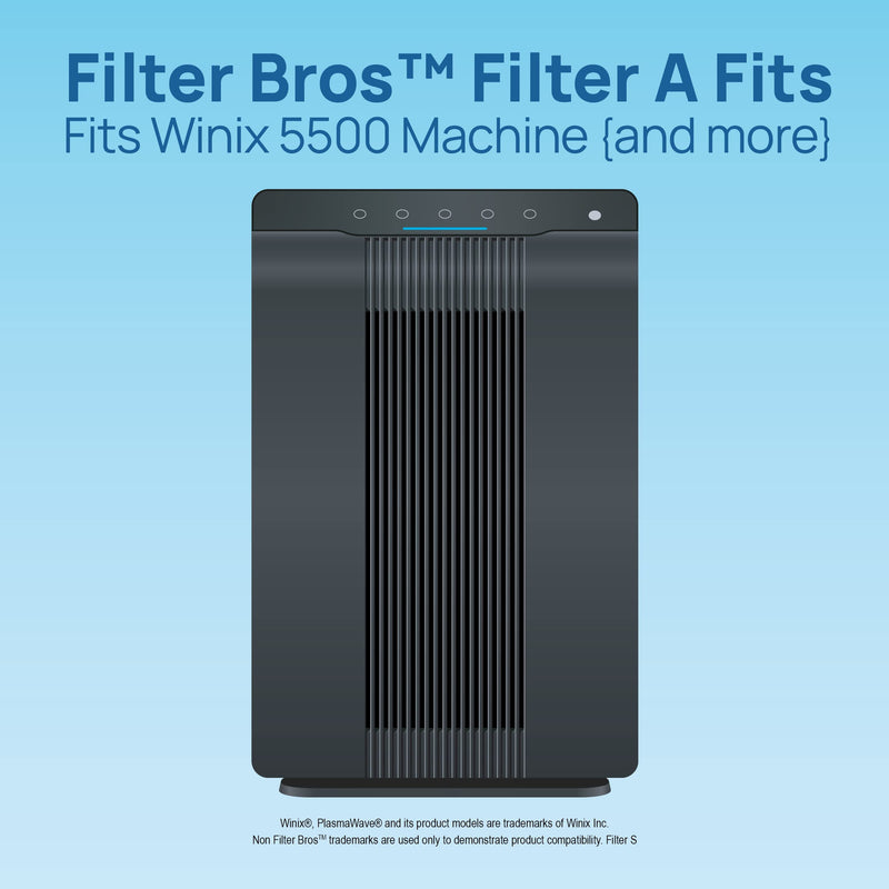 Filter Bros 115115 Replacement HEPA Filter A Fits Winix Plasmawave 5500-2 5300-2