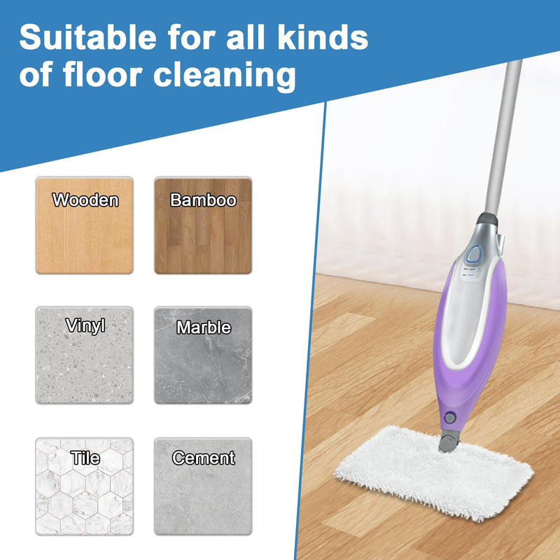 3 Pack Steam Pocket Mop Replacement Pads for Shark S3501 S3601 S3550 S3901 S3801 S2901 S2902 S3501S S3601C SE450 S3901D S3455K,Microfiber Steam Mop Pad Replacement,Reusable Mop Pads for Floor Cleaning White