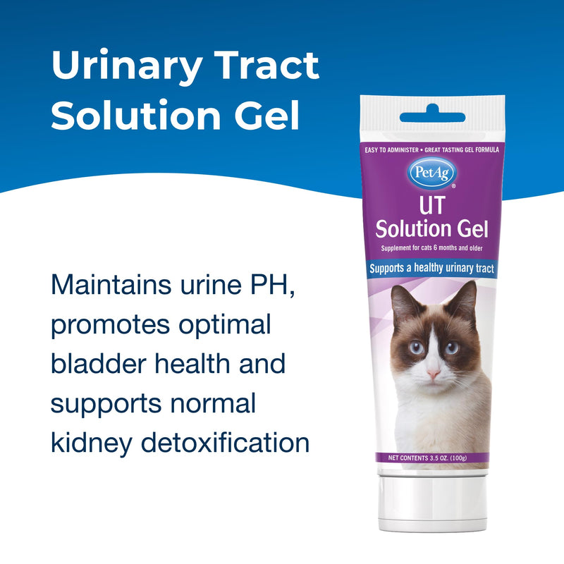 Pet-Ag UT Solution Gel Supplement for Cats - 3.5 oz - Supports a Healthy Urinary Tract for Cats 6 Months and Older - PawsPlanet Australia