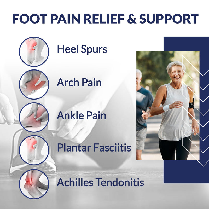 SB SOX Plantar Fasciitis Compression Socks - Plantar Fasciitis Relief for All Day Wear - Best Ankle Sleeve and Arch Support for Foot Pain and Comfort (Black, Medium) Black