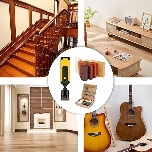 19pc Hardwood Laminate Wooden Wood Floor Repair Kit Wax Chip Scratch with Case