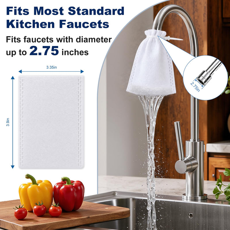 Faucet Filter Cotton Bags, 16 Pack Universal Filter Bags for Kitchen Sink
