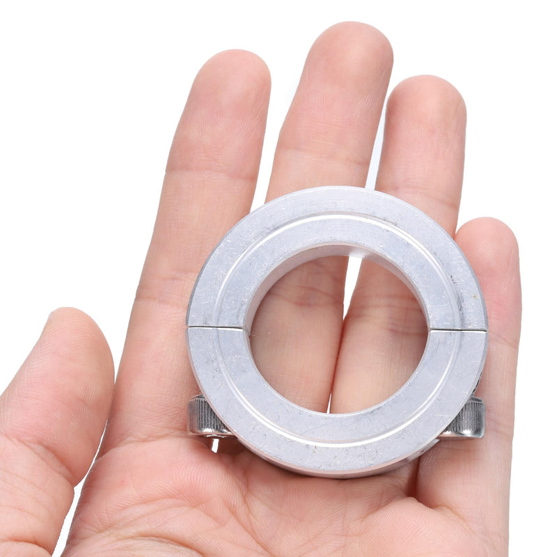 uxcell Double Split Clamp-On Shaft Collar for 1-1/8" Shaft, Two-Piece Clamping Collar, 1-7/8" OD, 1/2" Thickness, Aluminum Alloy Set Screw Split Collar Clamp