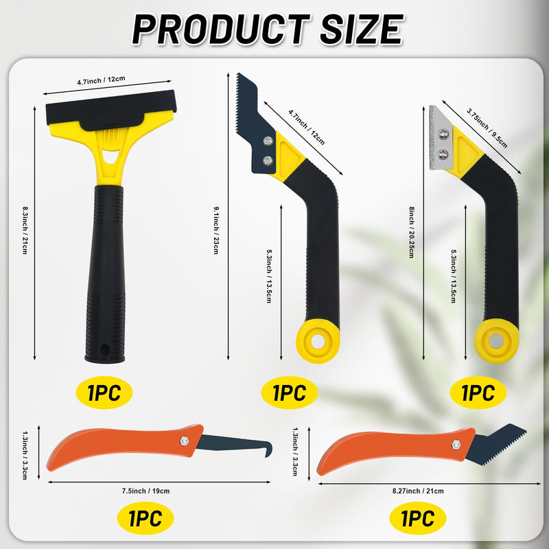 37 Pack Grout Removal Tool Kit, 3 Tile Grout Saws with 20 Extra Cleaning Blades, Hand Grout Saw and Caulk Remover Tool for Bathroom Showers, Ideal for Tile Grout Gap Cleaning and Repair