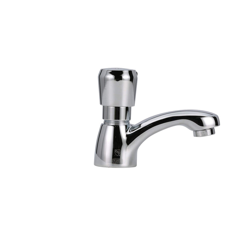 Zurn Z86100-XL-3M AquaSpec Single-Hole Metering Faucet, Deck Mount, 0.5 GPM Vandal-Resistant Pressure-Compensating Spray, Push-Button
