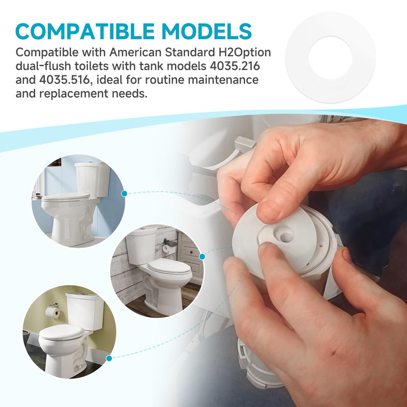 (4-Pack) Flush Valve Silicone Seals, Compatible with American Standard 7381042-0070A Toilet Flush Valve Gaskets, Fits Tanks 4035.216 and 4035.516, 2-5/8" Outer Diameter, 1-3/16" Inner Diameter