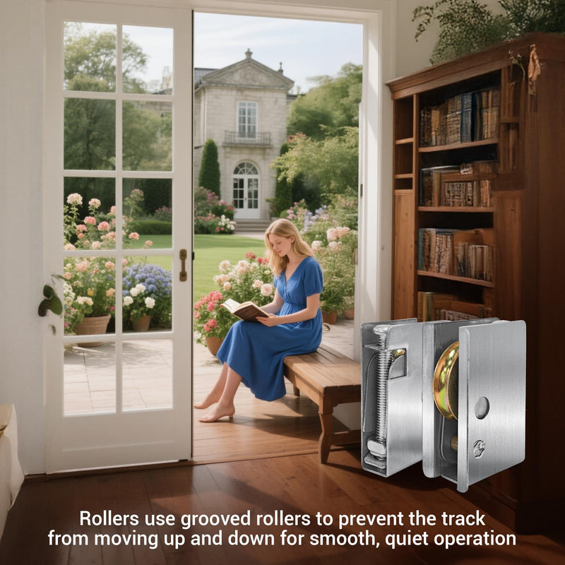 0C5Y00P0 Patio Sliding Door Roller 1-1/2” Steel Ball Bearing Compatible with P-Ella Patio Sliding Doors Adjustable Roller Height 2 Pack
