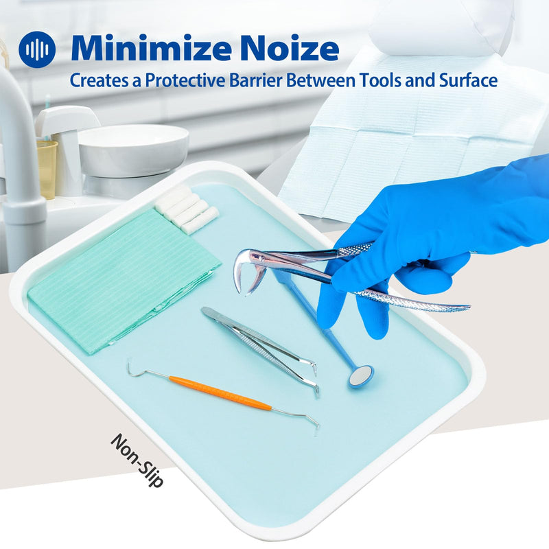 1000PCs Dental Grade Scudo Premium Paper Tray Covers Size B (8.5"x12.5") by VASTMED | Disposable Tray Covers for Dental Tray, Sterile Tattoo Tray, Surgery Tray Blue