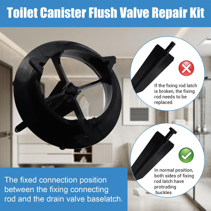 Canister Flush Valve Kit, Compatible with Kohler GP1229656, K-1188999, K-1188998, for AquaPiston, Includes Center Guide, Cap & Chain, Toilet Tank Repair (2 pcs) 1 2 packs
