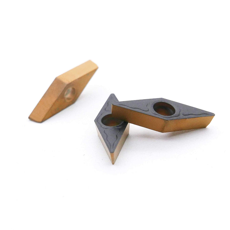 VCMT221 / VCMT110304-PM of CNC Carbide Inserts for Turning Cutting Tools, The Chip Breaker"PM" fit for Semi-Finishing Metal Cutting, 10 PCS.